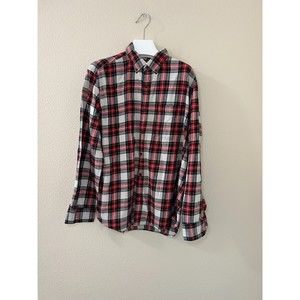St. John's Bay Men's Plaid Flannel Classic Fit Button Down Shirt Size L
